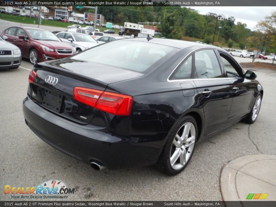 2015 Audi A6 2.0T Premium Plus quattro Sedan Moonlight Blue Metallic / Nougat Brown Photo #12