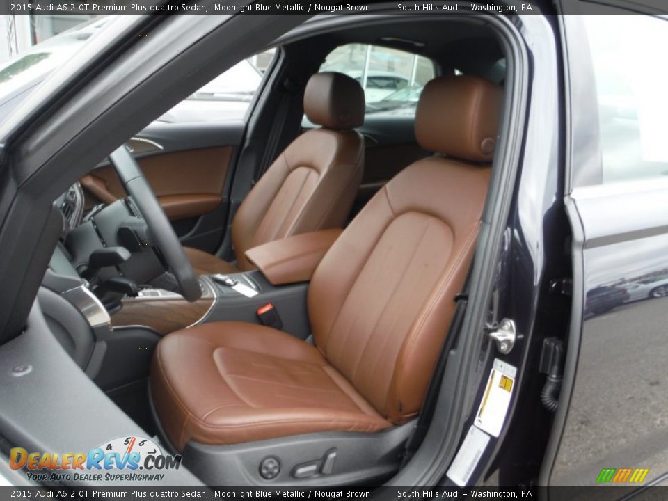 2015 Audi A6 2.0T Premium Plus quattro Sedan Moonlight Blue Metallic / Nougat Brown Photo #22
