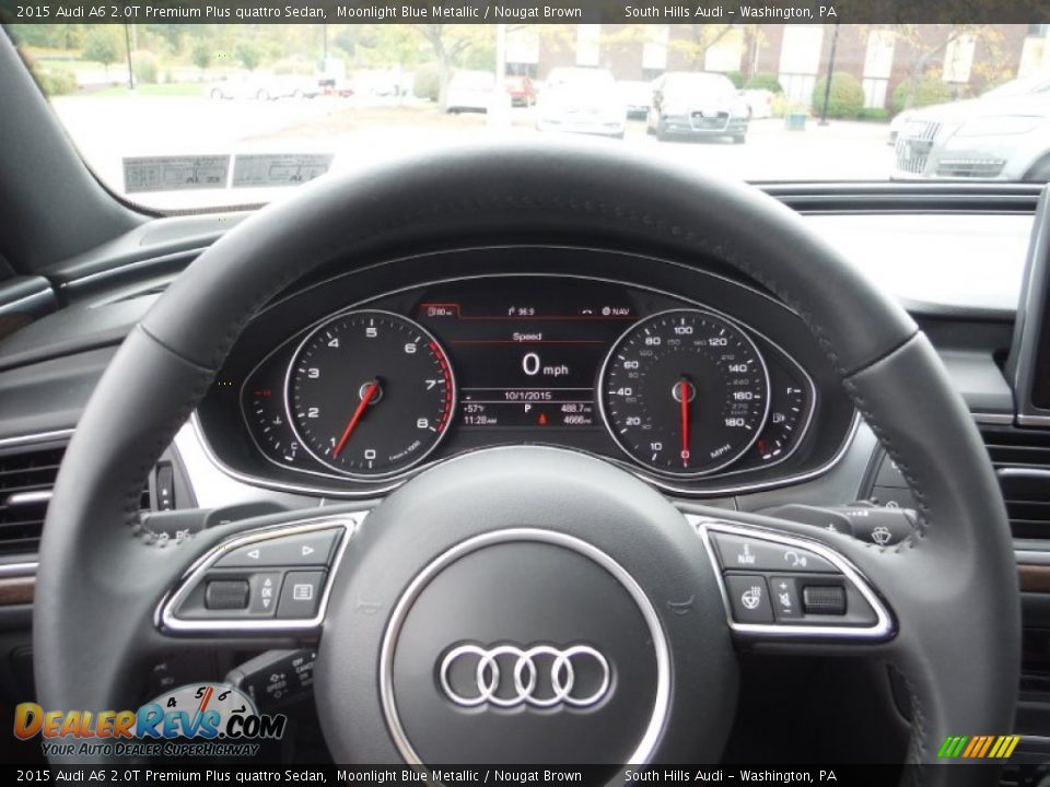 2015 Audi A6 2.0T Premium Plus quattro Sedan Moonlight Blue Metallic / Nougat Brown Photo #30