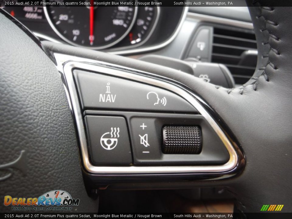 2015 Audi A6 2.0T Premium Plus quattro Sedan Moonlight Blue Metallic / Nougat Brown Photo #31
