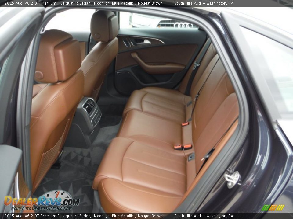 2015 Audi A6 2.0T Premium Plus quattro Sedan Moonlight Blue Metallic / Nougat Brown Photo #32