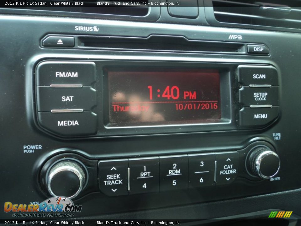 2013 Kia Rio LX Sedan Clear White / Black Photo #12
