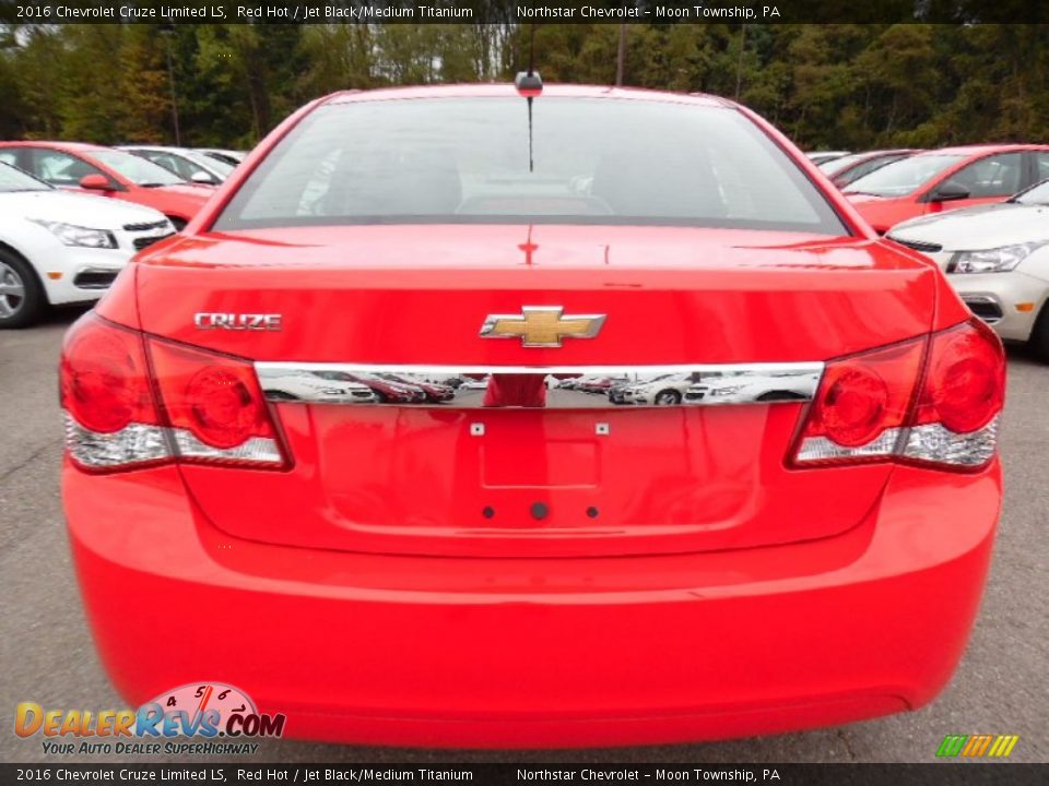 2016 Chevrolet Cruze Limited LS Red Hot / Jet Black/Medium Titanium Photo #7