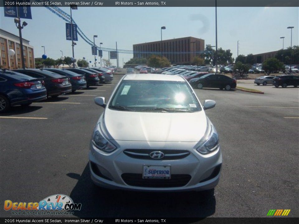 2016 Hyundai Accent SE Sedan Ironman Silver / Gray Photo #5