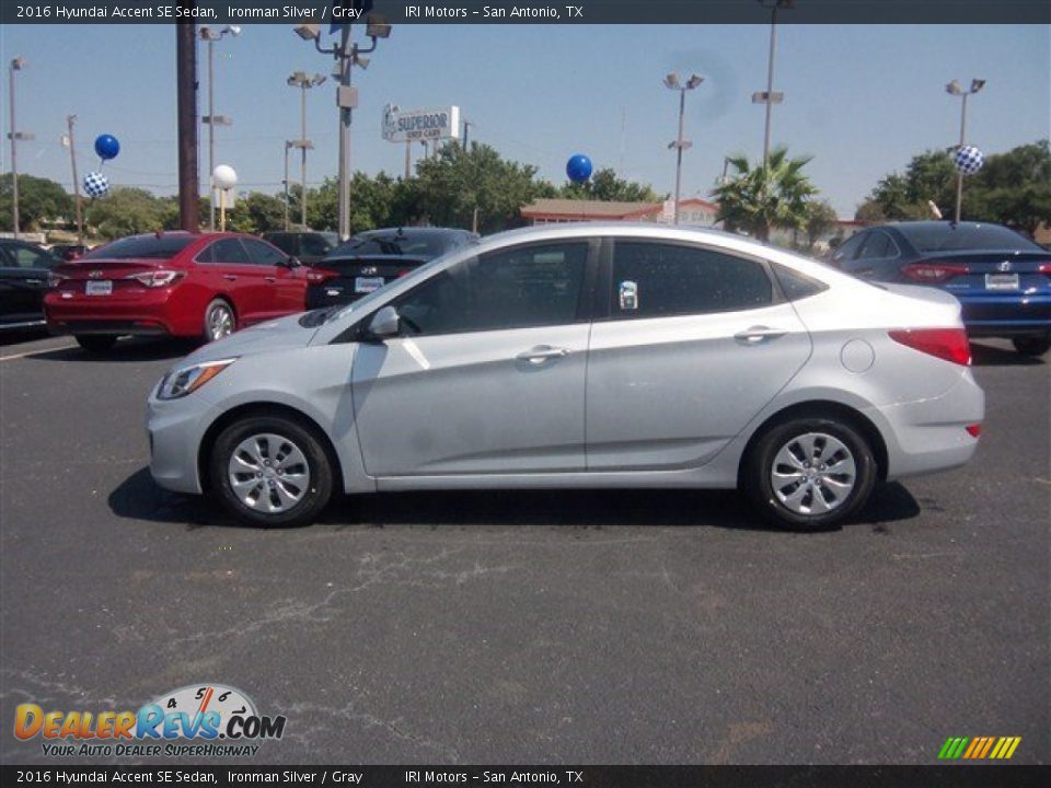 2016 Hyundai Accent SE Sedan Ironman Silver / Gray Photo #8