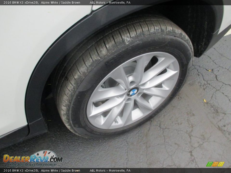 2016 BMW X3 xDrive28i Alpine White / Saddle Brown Photo #3