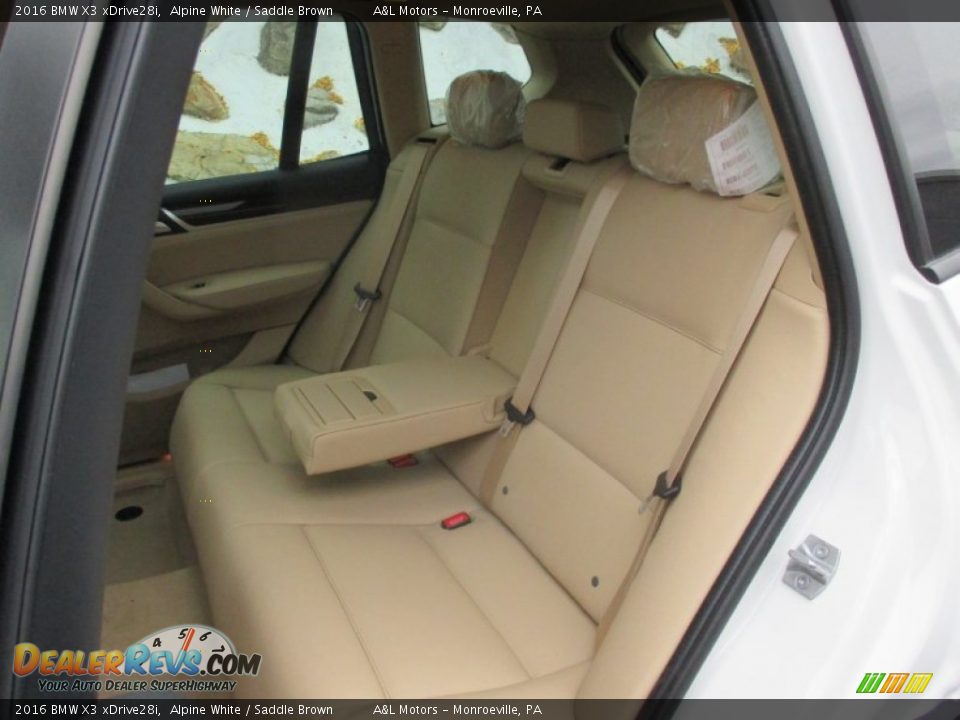 2016 BMW X3 xDrive28i Alpine White / Saddle Brown Photo #12