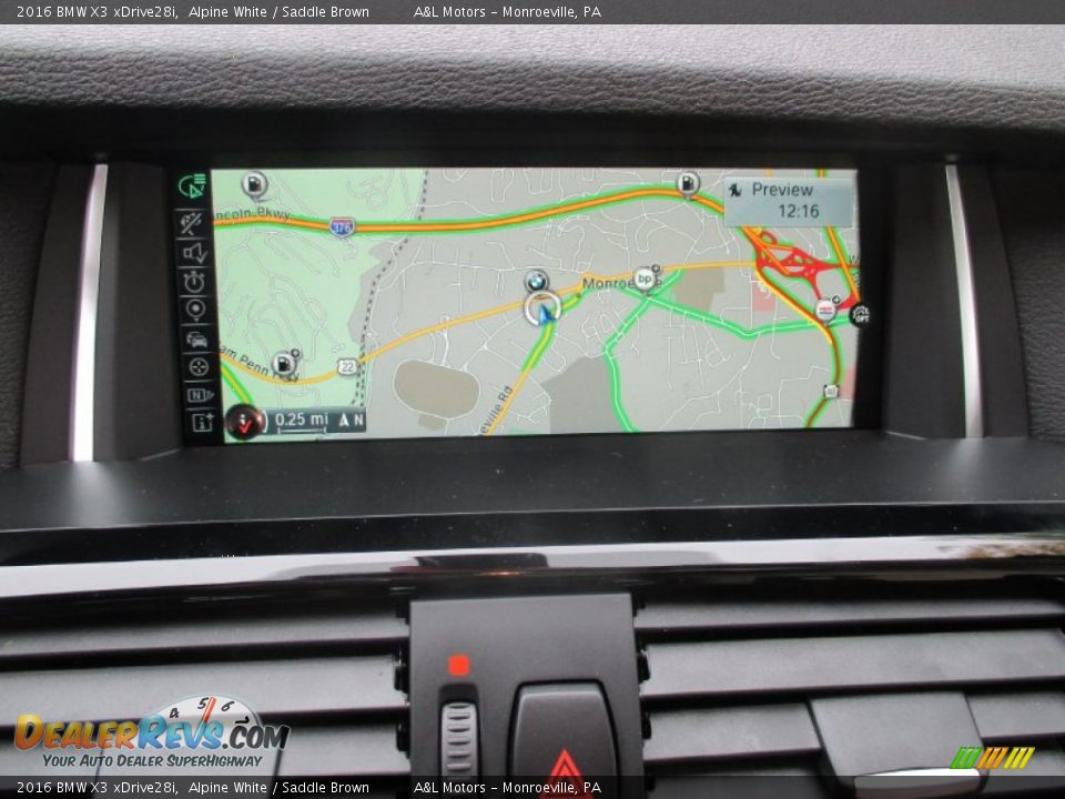 2016 BMW X3 xDrive28i Alpine White / Saddle Brown Photo #15