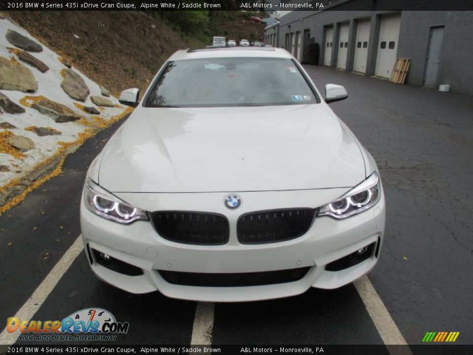 2016 BMW 4 Series 435i xDrive Gran Coupe Alpine White / Saddle Brown Photo #8