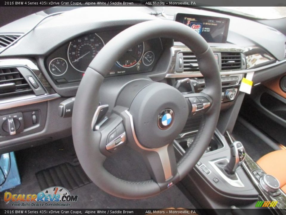 2016 BMW 4 Series 435i xDrive Gran Coupe Steering Wheel Photo #13