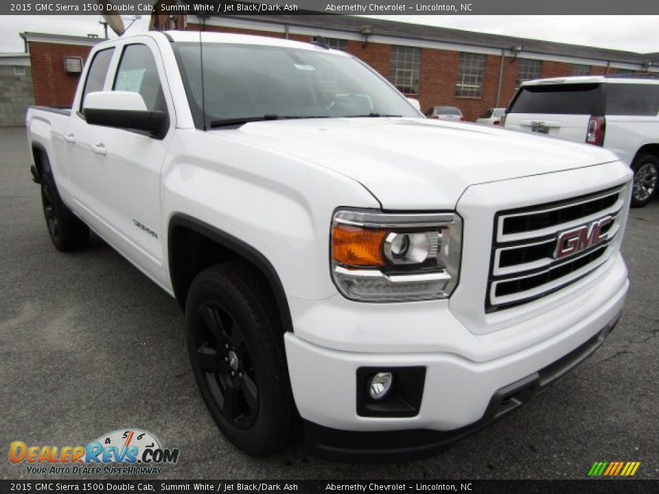 2015 GMC Sierra 1500 Double Cab Summit White / Jet Black/Dark Ash Photo #1