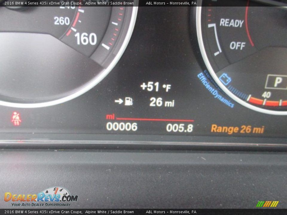 2016 BMW 4 Series 435i xDrive Gran Coupe Alpine White / Saddle Brown Photo #19