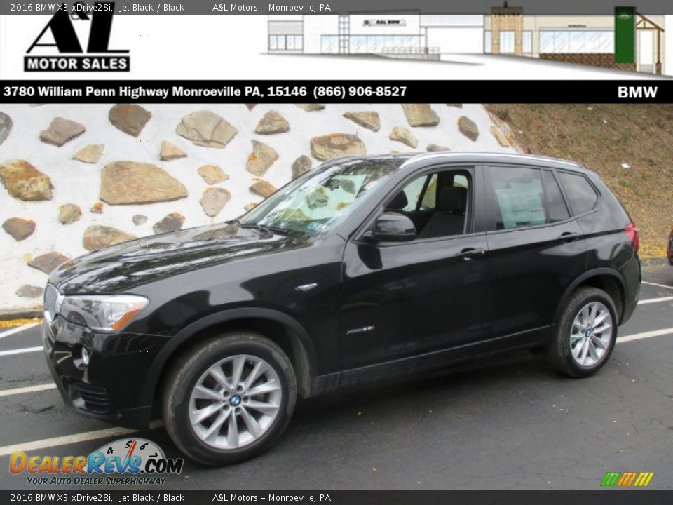 2016 BMW X3 xDrive28i Jet Black / Black Photo #1