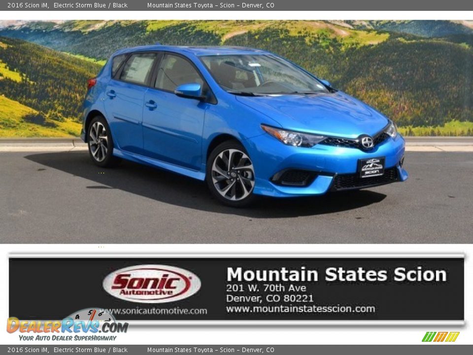 2016 Scion iM Electric Storm Blue / Black Photo #1