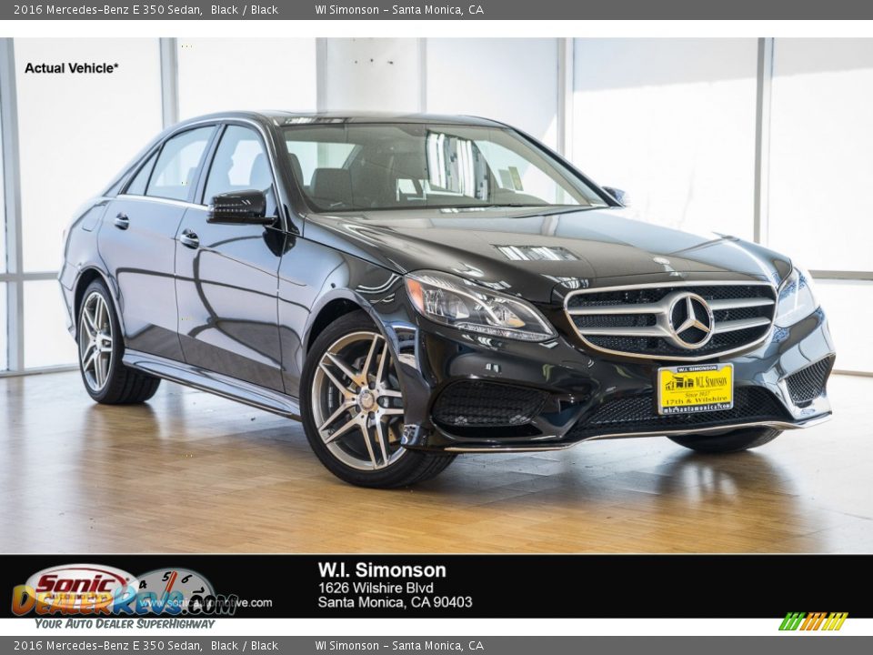 2016 Mercedes-Benz E 350 Sedan Black / Black Photo #1