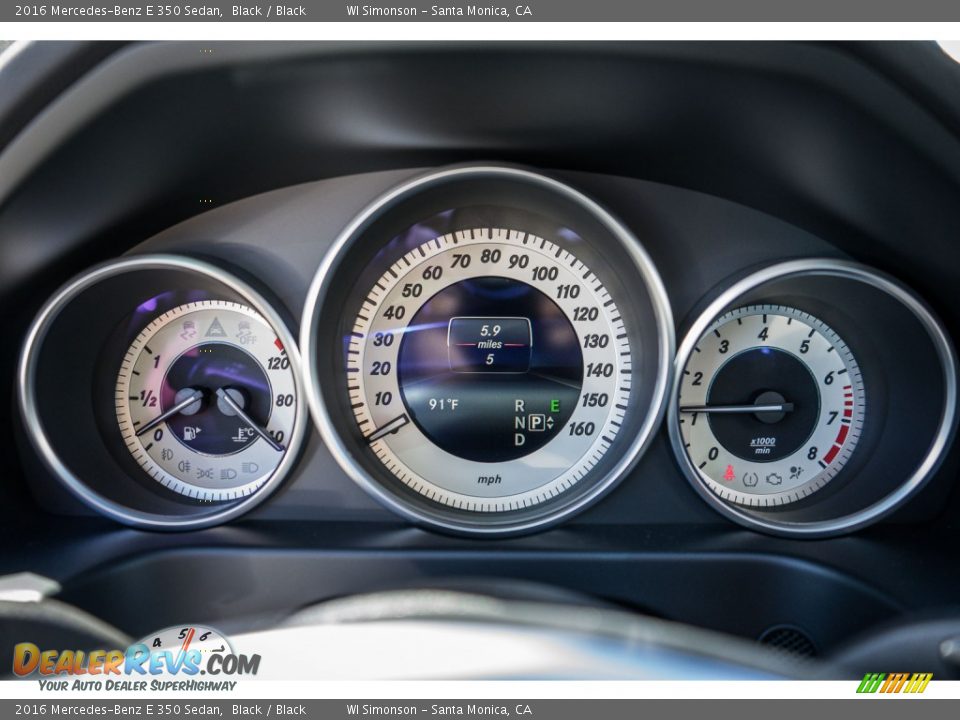 2016 Mercedes-Benz E 350 Sedan Black / Black Photo #7