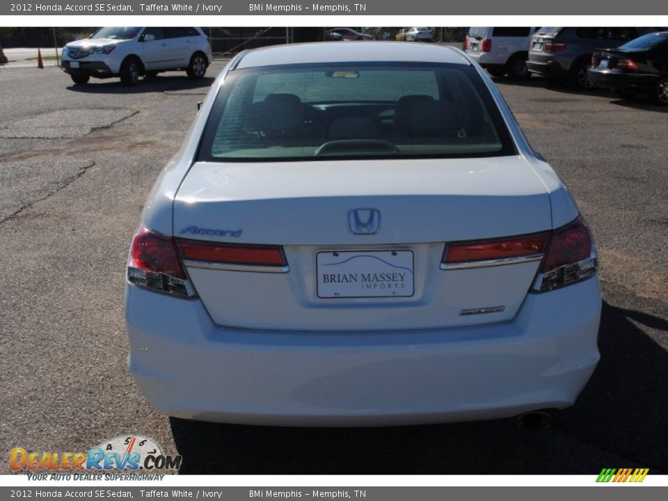 2012 Honda Accord SE Sedan Taffeta White / Ivory Photo #4