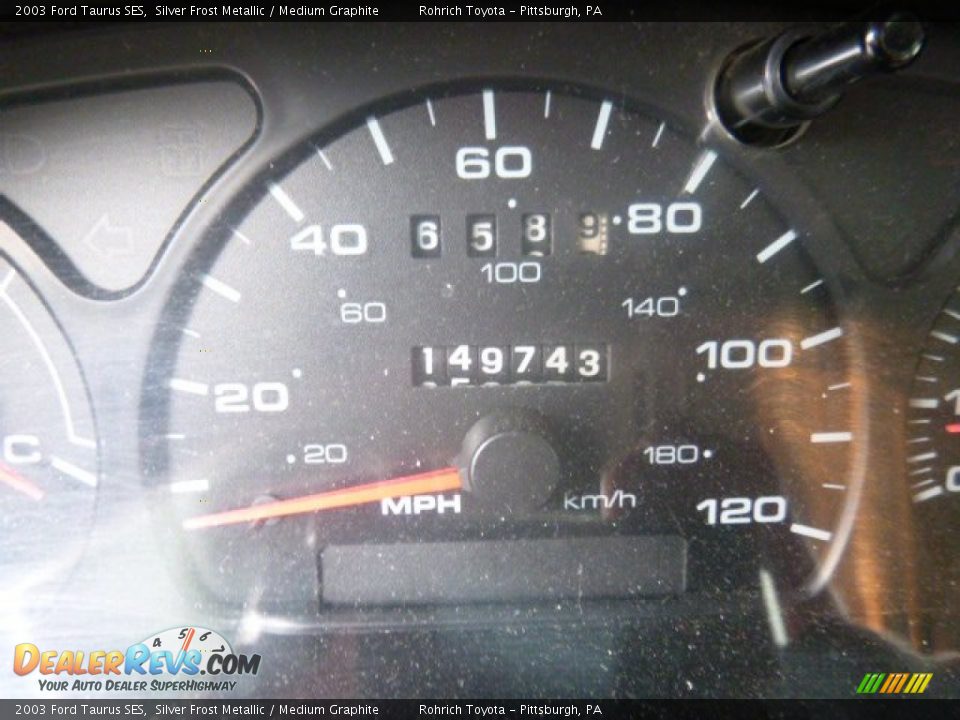 2003 Ford Taurus SES Silver Frost Metallic / Medium Graphite Photo #9