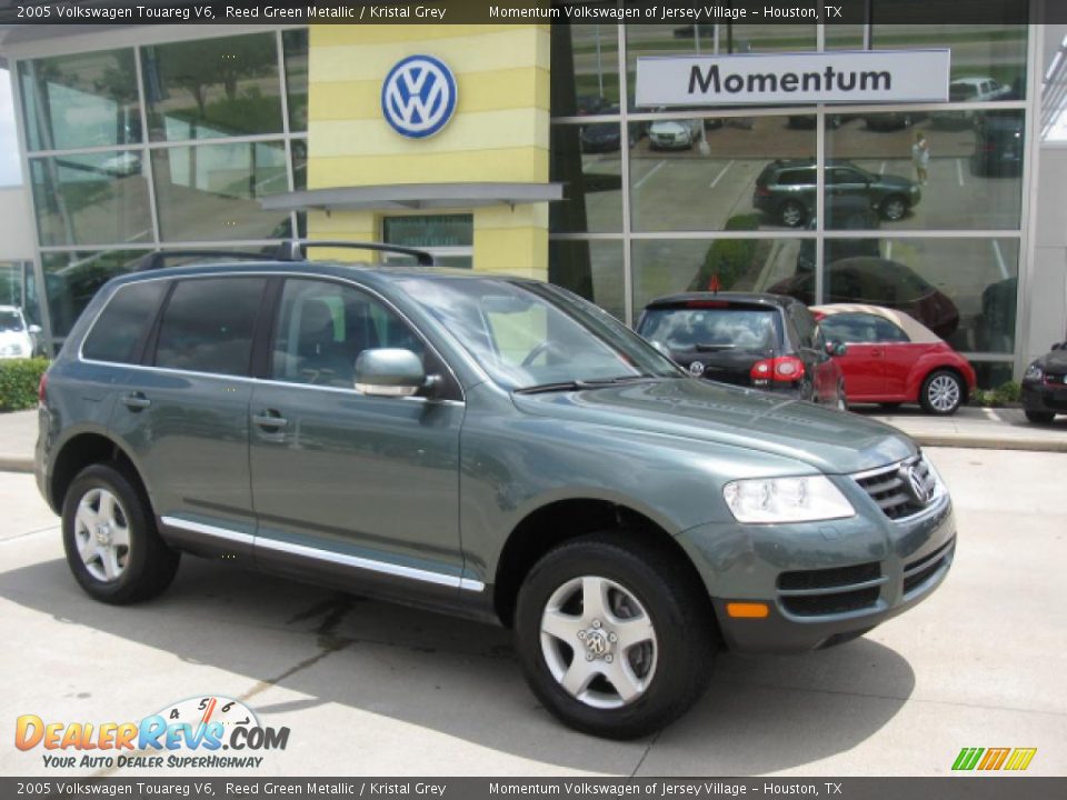 2005 Volkswagen Touareg V6 Reed Green Metallic / Kristal Grey Photo #1