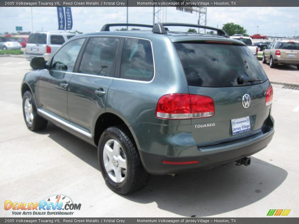 2005 Volkswagen Touareg V6 Reed Green Metallic / Kristal Grey Photo #7