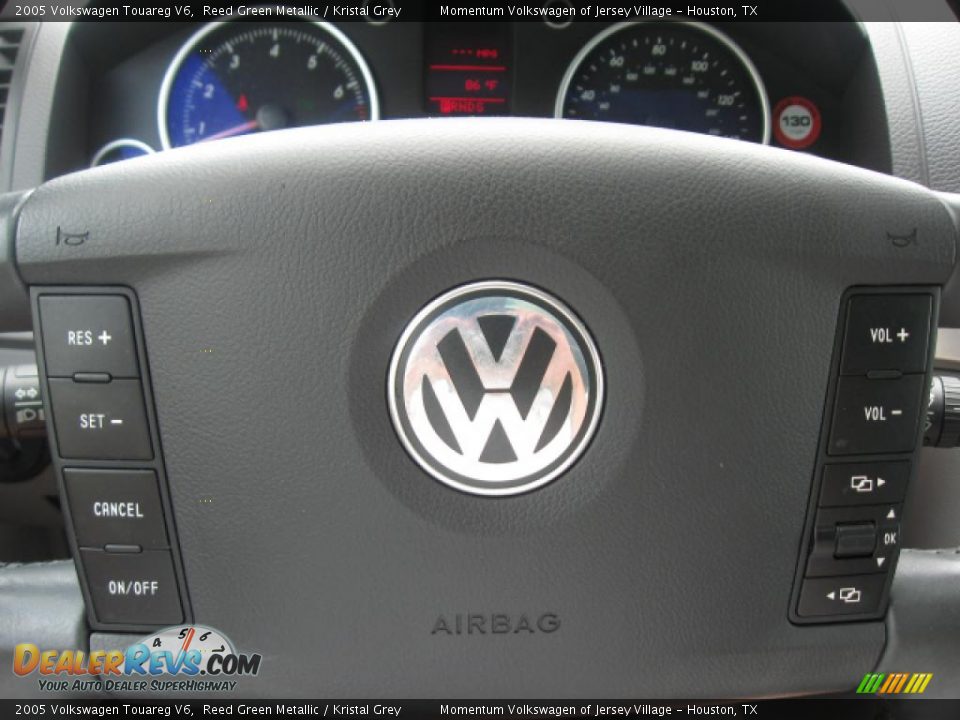 2005 Volkswagen Touareg V6 Reed Green Metallic / Kristal Grey Photo #18