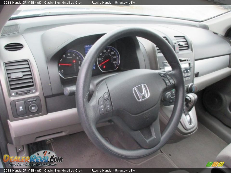 2011 Honda CR-V SE 4WD Glacier Blue Metallic / Gray Photo #10