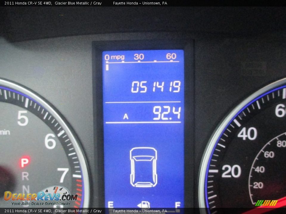 2011 Honda CR-V SE 4WD Glacier Blue Metallic / Gray Photo #20