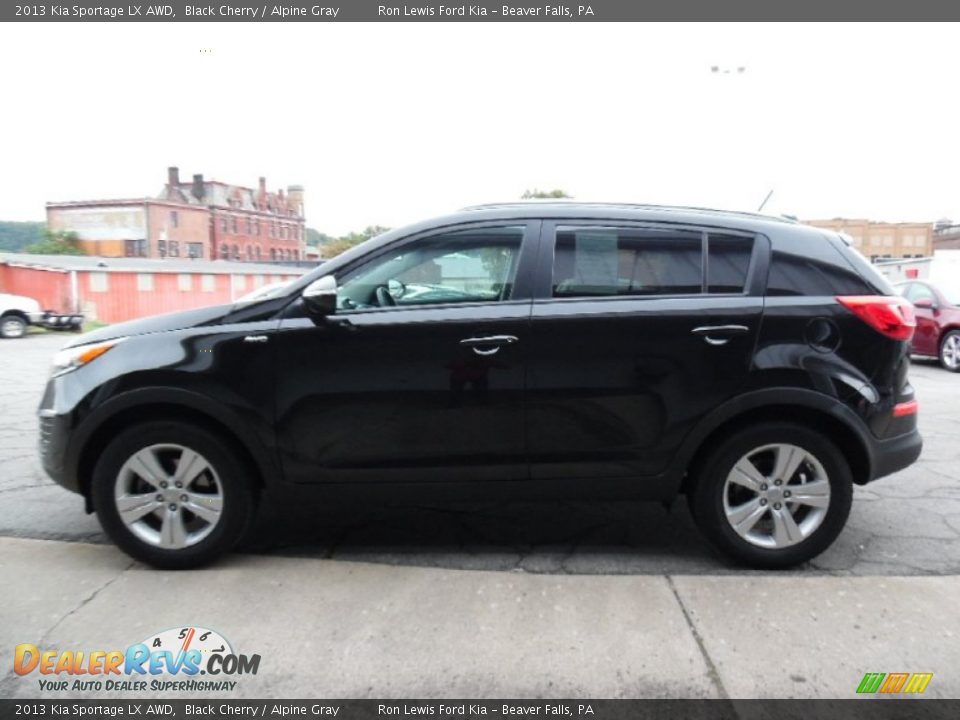 2013 Kia Sportage LX AWD Black Cherry / Alpine Gray Photo #6