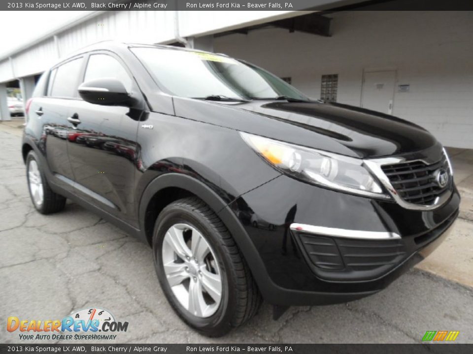2013 Kia Sportage LX AWD Black Cherry / Alpine Gray Photo #9