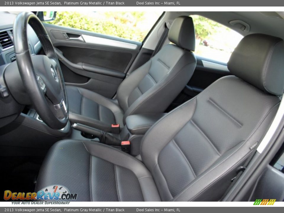 2013 Volkswagen Jetta SE Sedan Platinum Gray Metallic / Titan Black Photo #15