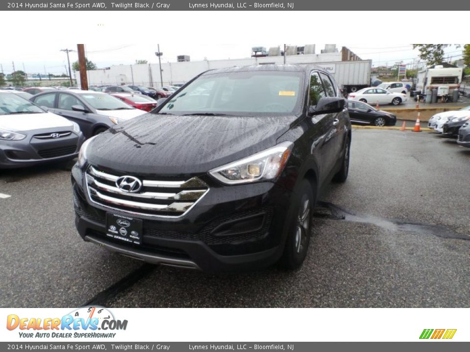 2014 Hyundai Santa Fe Sport AWD Twilight Black / Gray Photo #3