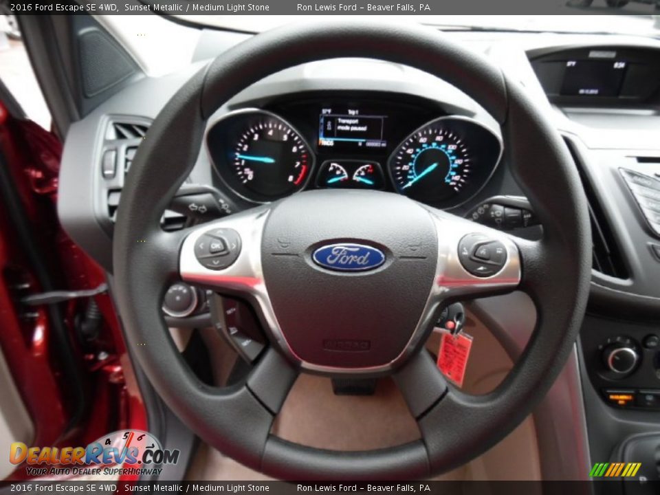 2016 Ford Escape SE 4WD Steering Wheel Photo #18