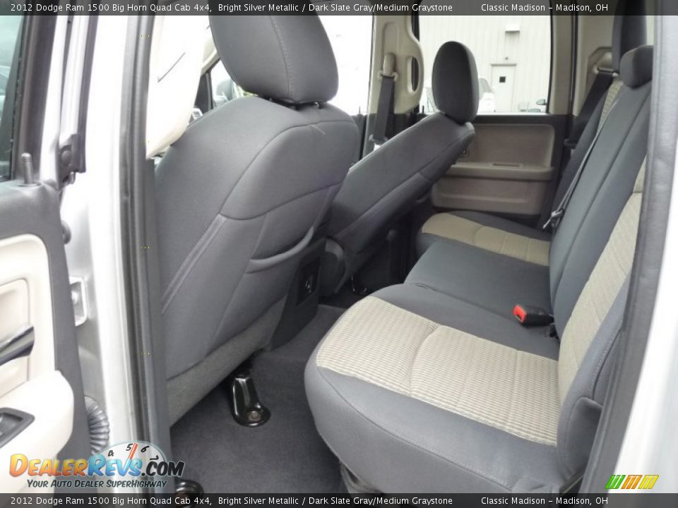 2012 Dodge Ram 1500 Big Horn Quad Cab 4x4 Bright Silver Metallic / Dark Slate Gray/Medium Graystone Photo #9