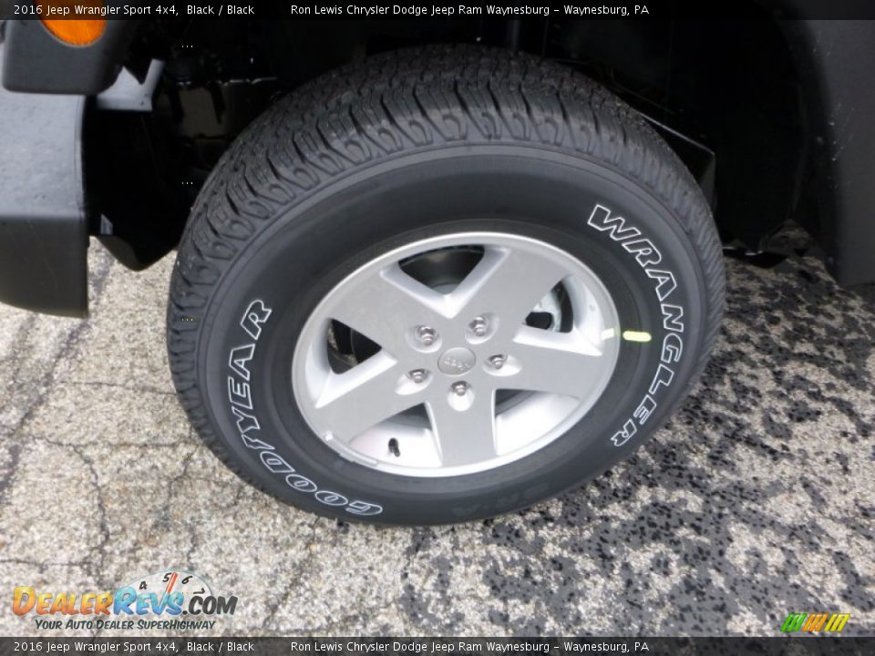 2016 Jeep Wrangler Sport 4x4 Black / Black Photo #2