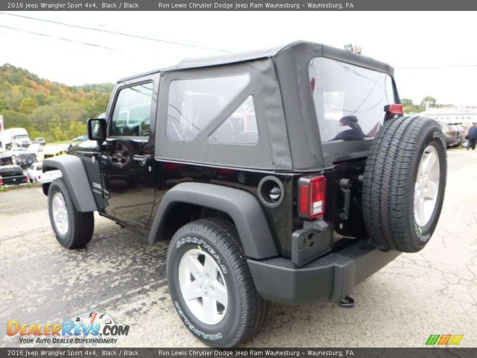 2016 Jeep Wrangler Sport 4x4 Black / Black Photo #4