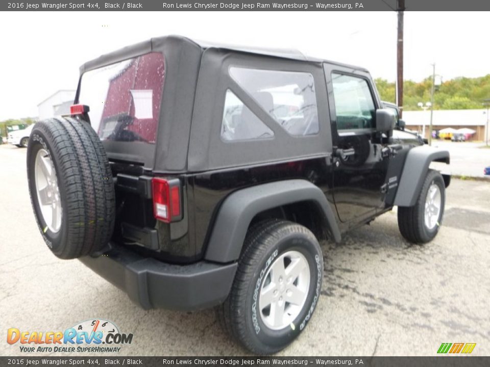 2016 Jeep Wrangler Sport 4x4 Black / Black Photo #6