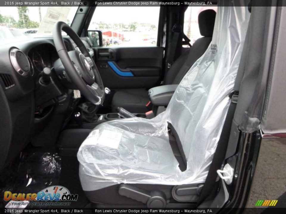 2016 Jeep Wrangler Sport 4x4 Black / Black Photo #13