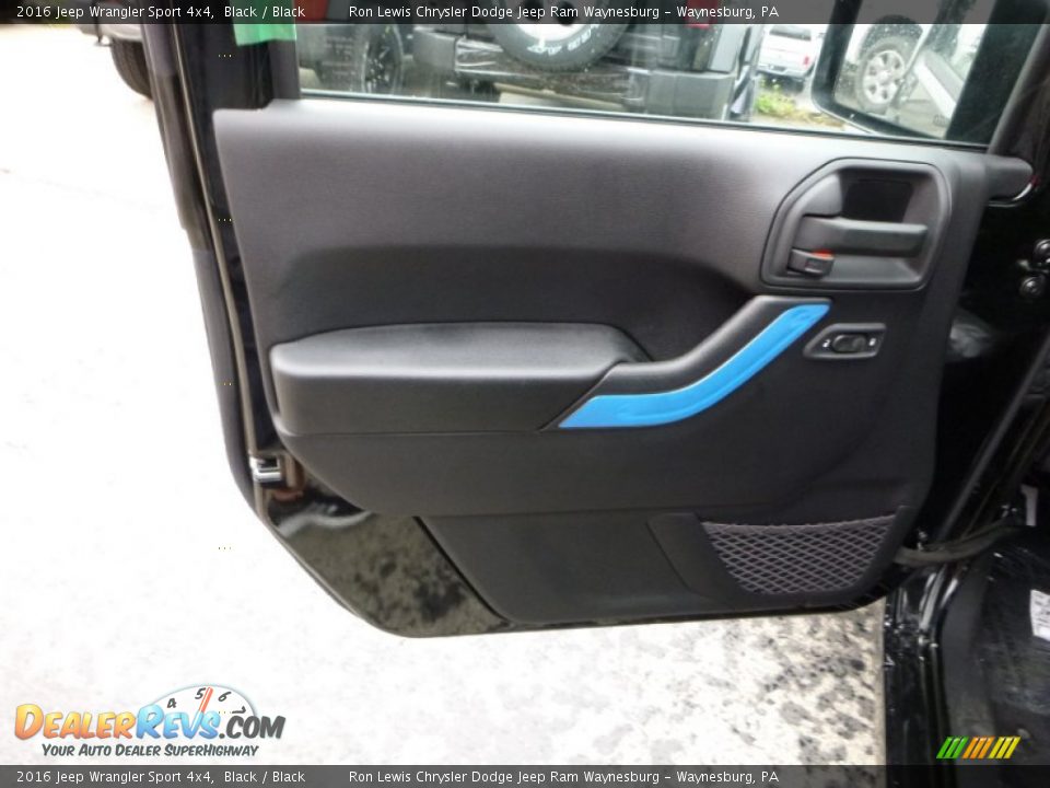 2016 Jeep Wrangler Sport 4x4 Black / Black Photo #14