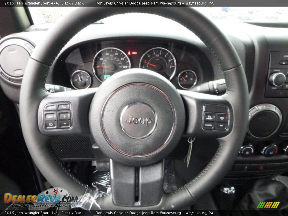2016 Jeep Wrangler Sport 4x4 Black / Black Photo #16