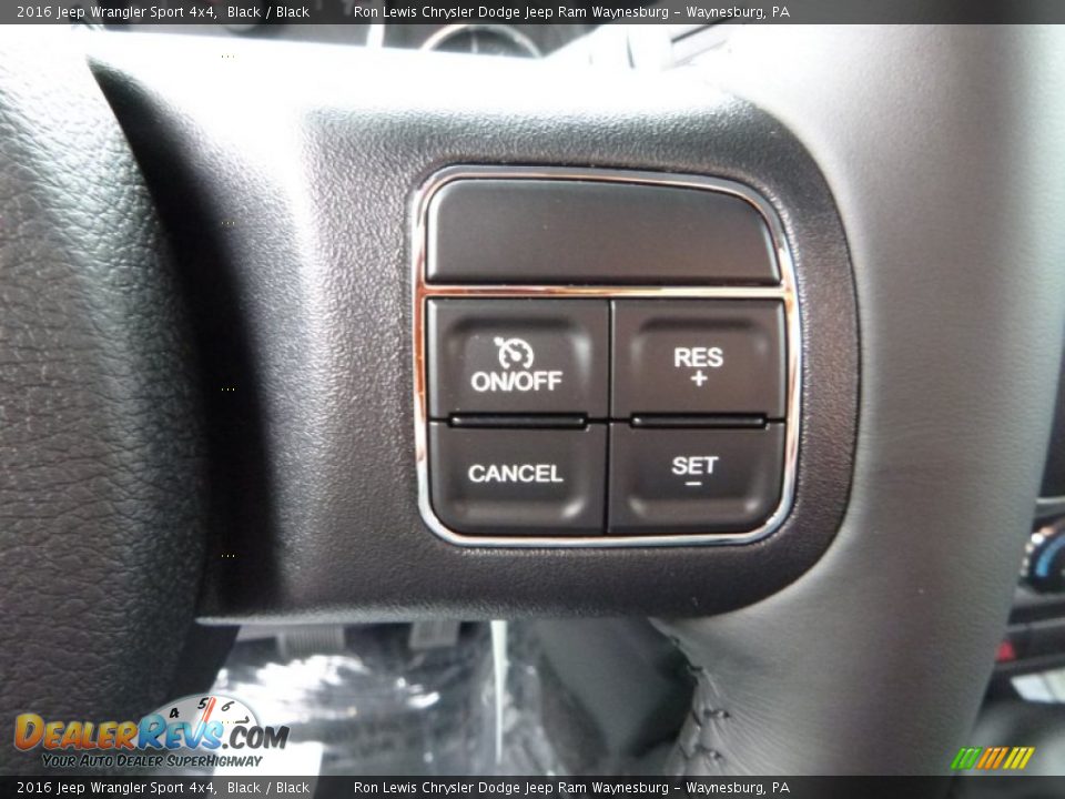 2016 Jeep Wrangler Sport 4x4 Black / Black Photo #17