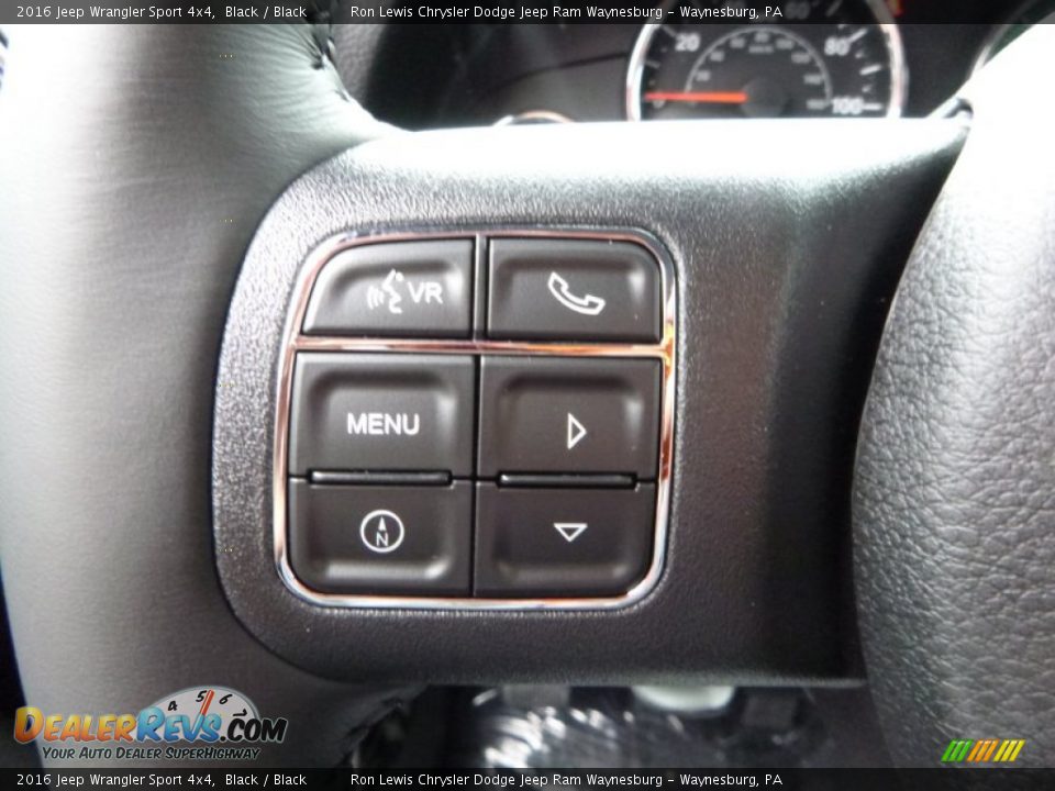 2016 Jeep Wrangler Sport 4x4 Black / Black Photo #18