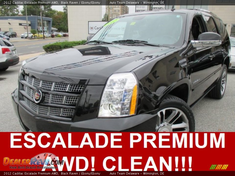 2012 Cadillac Escalade Premium AWD Black Raven / Ebony/Ebony Photo #1