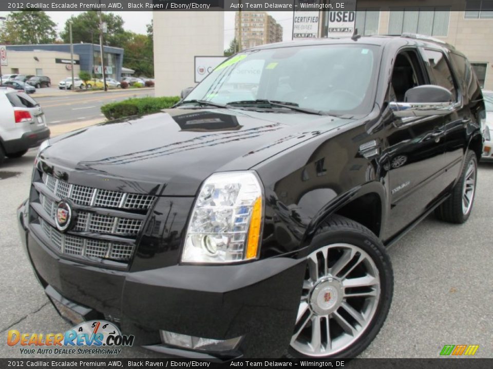 2012 Cadillac Escalade Premium AWD Black Raven / Ebony/Ebony Photo #2