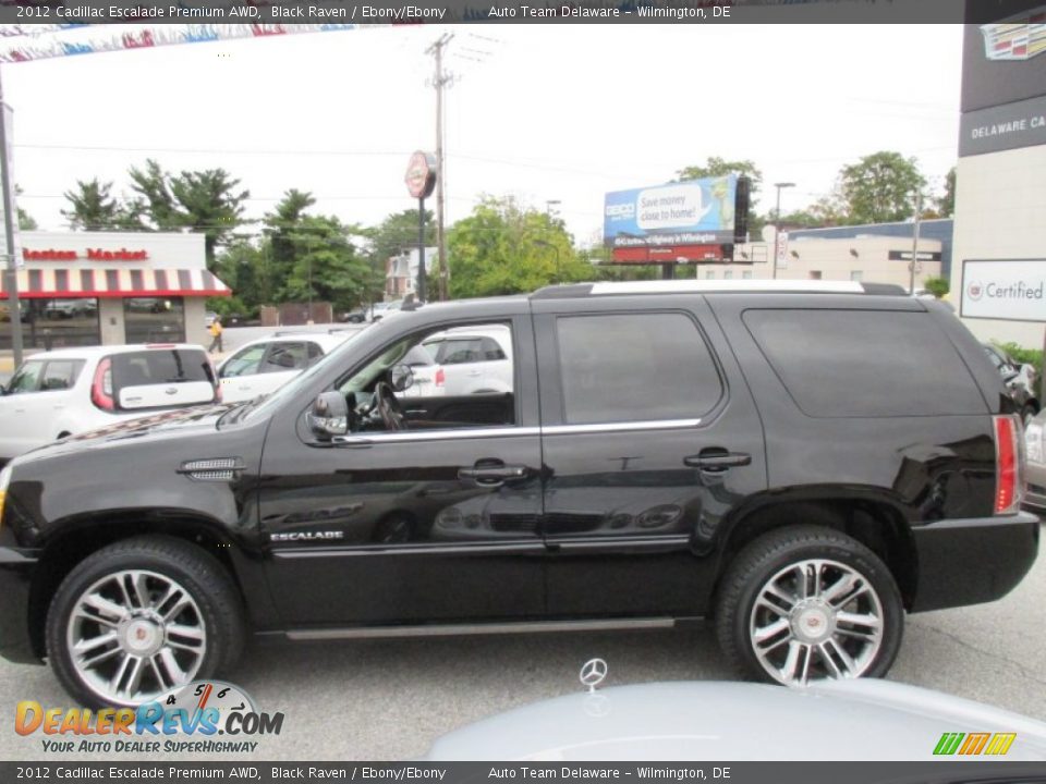 2012 Cadillac Escalade Premium AWD Black Raven / Ebony/Ebony Photo #3