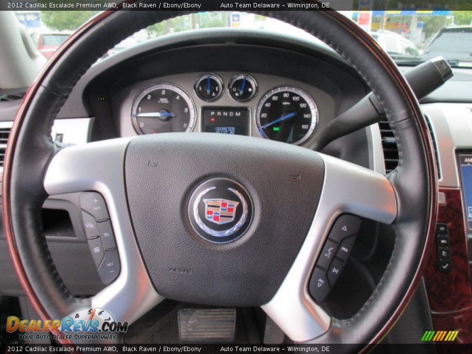 2012 Cadillac Escalade Premium AWD Steering Wheel Photo #15