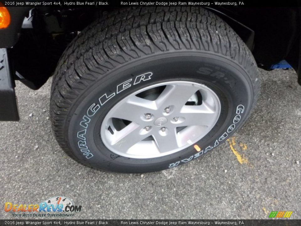 2016 Jeep Wrangler Sport 4x4 Hydro Blue Pearl / Black Photo #2