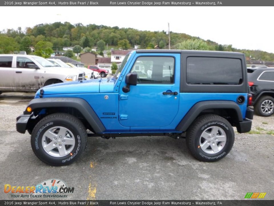 Hydro Blue Pearl 2016 Jeep Wrangler Sport 4x4 Photo #3
