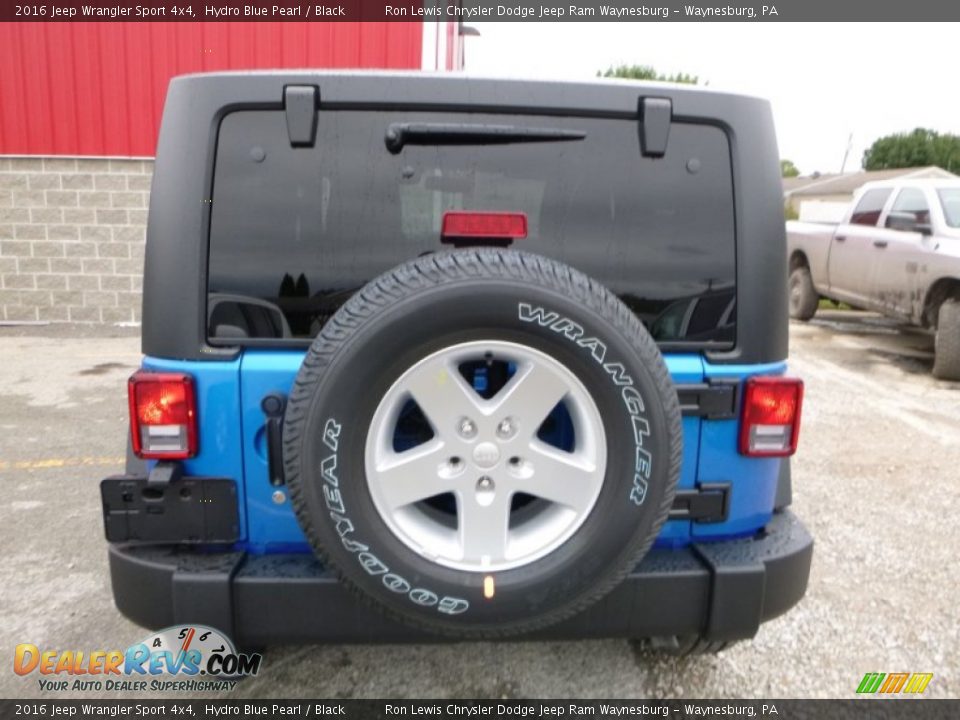 2016 Jeep Wrangler Sport 4x4 Hydro Blue Pearl / Black Photo #5