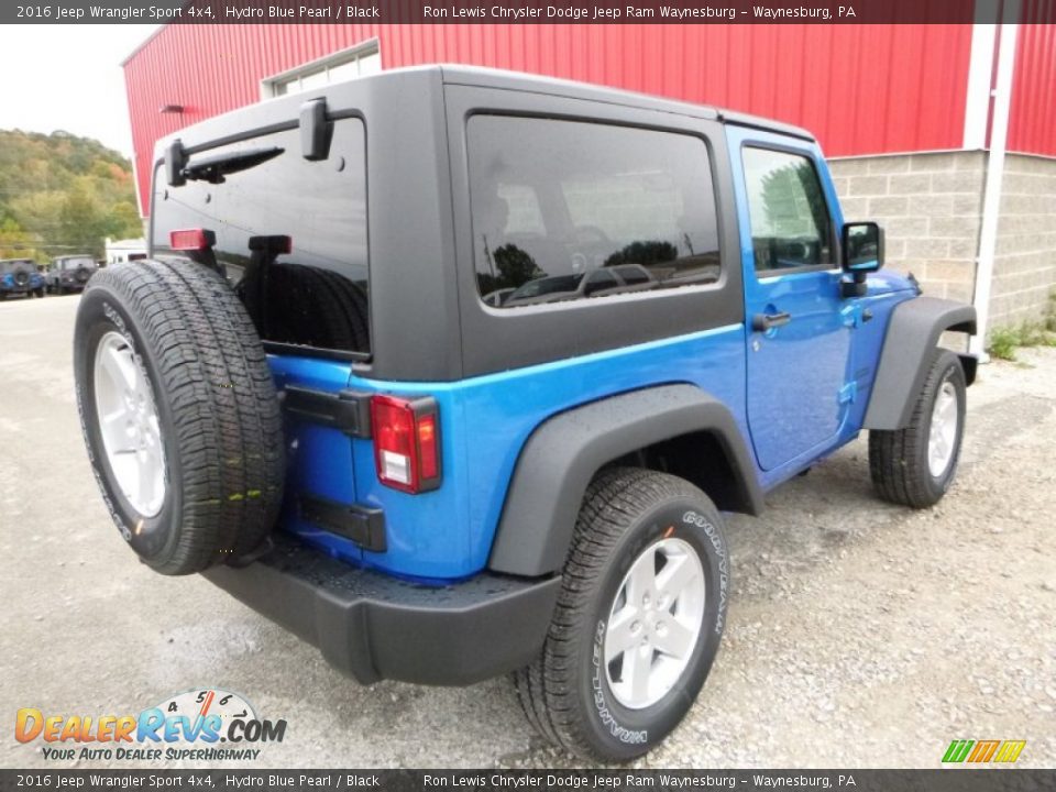 2016 Jeep Wrangler Sport 4x4 Hydro Blue Pearl / Black Photo #7