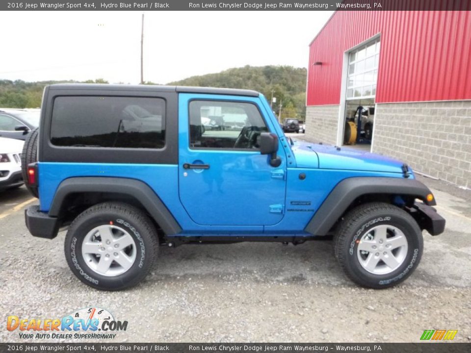 2016 Jeep Wrangler Sport 4x4 Hydro Blue Pearl / Black Photo #8
